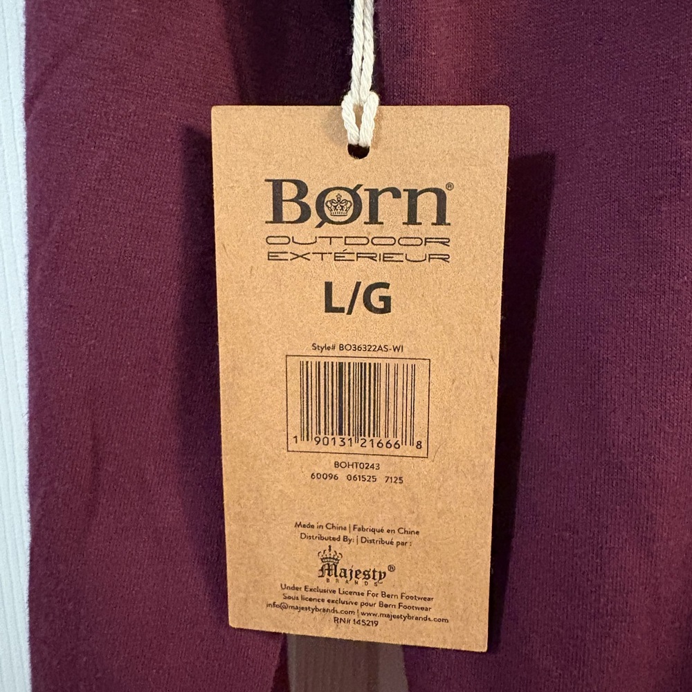 NWT Born Deep Plum Long Sleeve Tee with Tag. Don’t worry ski happy graphic - Picture 4 of 7